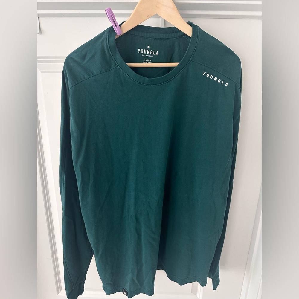 YoungLA Green Long Sleeve Tee Athletic Style